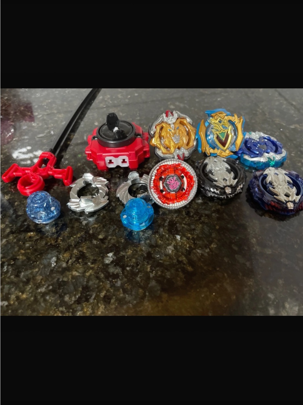 Beyblade Burst Starter Set - Assorted Colors (Red, Gold, Blue, Silver)
